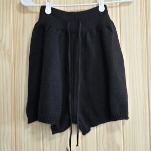 Women's Black Knit Shorts